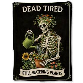 Ti Caldi Ha05b601265622 Funny Skeleton Gardening Blanket Gifts Flowers Flannel Throw For Cou