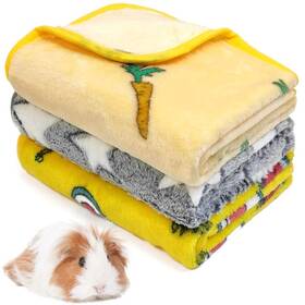 Tierecare 742484806340 Guinea Pig Blanket 3 Pack Ultra Soft Pet Fleece Blankets Warm Sleep Mat Fla