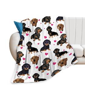 Tijuboni 748174972261 Dachshund Throw Blanket For Kids And Adults - Ultra Soft Cozy Fleece Couch