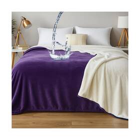 Heq-tisancy-2330 Tisancy Love Purple Waterproof Bed Blanket Queen Size 80ftft X Double S... Fast Ship