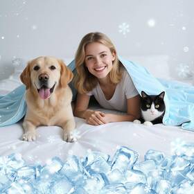 P723314234878 Tivray Premium Cooling Dog Blanket Q-max 0.4 For Dogs Washable Lig