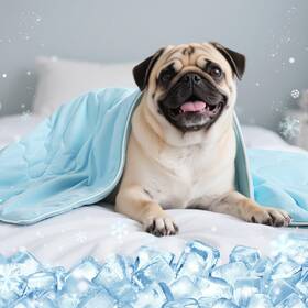 Tivray P723314234892 Premium Cooling Dog Blanket Q-max 0.4 For Dogs Washable Lig