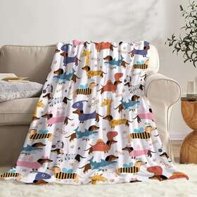 Todeyya 393970674195 Dachshund Dogs Blanket Gifts For Pet Dog Lovers Girls Boys - Super Soft Flan