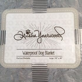 Trisha Yearwood Large Waterproof Dog Blanket 50inch X 40inch Gray Washable