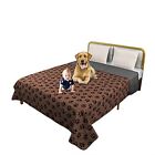 Ttlucky Waterproof Dog Blanket With Paw Pattern Design Reusable Pet