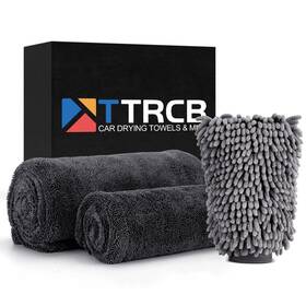 Cdt-4 Ttrcb 2 Pack 1300 Gsm Car Drying Towel Microfiber Towels For Cars - 36 Inch X 24
