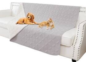 Tuffeel Tqsm-5282-lightgrey Beige Waterproof Dog Blanket 52x82 Inches Pet Couch Covers For Sofa Bed Furniture P