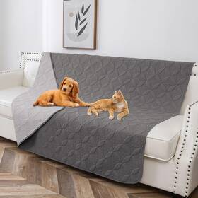Tuffeel Tqsm-6882-lightgrey Darkgrey Waterproof Dog Blanket 68x82 Inches Pet Couch Covers For Sofa Bed Furniture