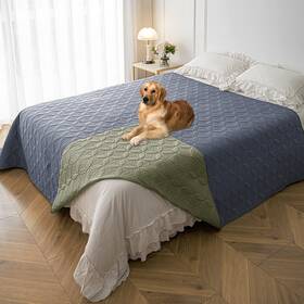 Tqsm-82102-blue Tuffeel Green Waterproof Dog Blanket 82x102 Inches Pet Couch Covers For Sofa Bed Furnitur