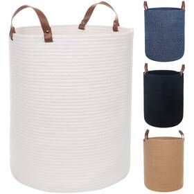 Twr-cams-4 Twira Extra Large 20x16 Inches Cotton Rope Basket Woven Baby Laundry Blanket
