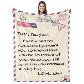 Ufooro 783710843715 Throw Blanket Gifts Dads Love Soft Fleece Gift For Da