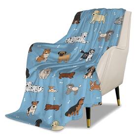 521893 Ugtewxu Kids Cute Dogs Puppies Print Cartoon Throw Blanket For Boys And Girls 50 Inch X40