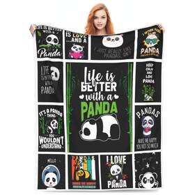 D34ndn3edf3dw-553362111 Ujalxwe Panda Flannel Blankets Super Soft And Warm Throw Blanket For Couch Sofa Gifts