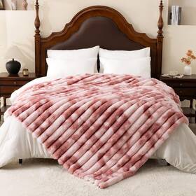 Sws10533-pk5060 Vamcheer Throw Blanket For Couch - 50 Inch X 60 Faux Rabbit Fur Cozy Soft W