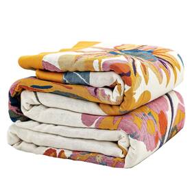 002s Vanjoroy Boho Throw Blanket 60 Inch X 80 100% Organic Cotton Skin-friendly Lightweight U