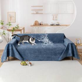 Sf-1005-db-l Vclife Waterproof Dog Couch Cover Anti Slip Blue Sofa Durable Pet