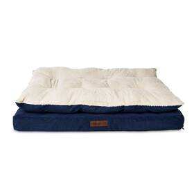 Vibrant Life 914129826987 Extra Large Quilted Orthopedic Pillow Top Dog Bed Navy
