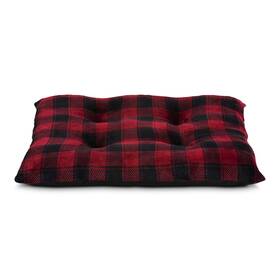 Kp5jz02a Vibrant Life Tufted Pillow Dog Bed Black And Red Buffalo Plaid