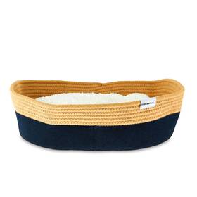Wm-10338-cs03 Vibrant Life Oval Woven Felt Rope Cat Bed With Catnip Multicolored 19 Inch