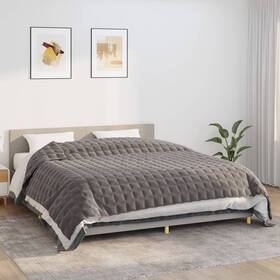 X102.4 Vidaxl 720845601508 Weighted Blanket Gray 86.6 Inch 24.3 Lb Fabric