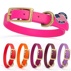 V7001-7 Viper Biothane Heavy Duty Waterproof Dog Collar Strong Coated Nylon Webbing W