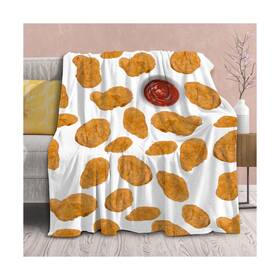 141-food Virudhaka Blanket Chicken Nuggets Fried Throws Gift For Kids Boys Girls Plush... Fast Ship
