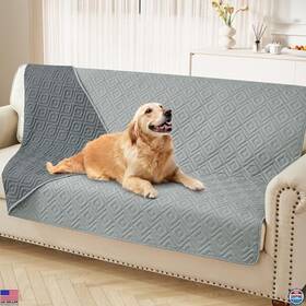 B0d3d68f8f Visit The Hyha Store Waterproof Dog Blanket 52x82 Inch - Soft Reversible Pet Couch Cover Washable Grey