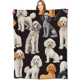 2egr511nhb6dfg71 Vodrm Poodle Blanket Cute Dog Throw Blankets With Multiple Colors Puppy Birthday Gi