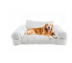 Ydd-sf02 Wagsage Cute Couch For Pets Fluffy Sofa With Soft Corduroy Fleece Supportive P