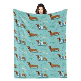 Wapusud Yt7896 Dachshund Dog Blanket Gift Cute Animal Bed Throw Soft Lightwe