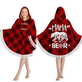 Warmstorey 017609646409 Poncho Wearable Blanket Mama Hooded Birthday Gift For Mom Cozy G