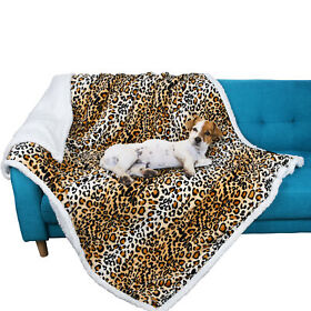 1kpbf560cheetach-ln Washable Pet Throw 50 X 60 Inch Bed Couch Chair Furniture Dog Blanket Soft
