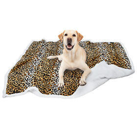 1kpbf560cheetah-sf Waterproof Pet Throw Blanket 50inchx60inch Bed Couch Chair Furniture Dog Soft