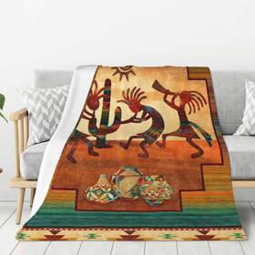 Wayabo-65265 Wayabo Southwest Native Usa Fleece Blanket For Bed Or Sofa All Season Throw Blankets