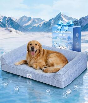 Welfibr Hm03 Cooling Dog Bed For Extra Large Dogs Orthopedic With Pillow Memory F