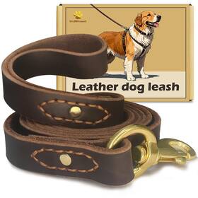 B0drv8k8t6 Werchnpet Leather Dog Leash 6 Ft X 1 Inch Strong And Soft Heavy Duty Genuine Lea