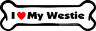Westie Imagine This Bone Car Magnet I Love My 5.1cm By 18cm