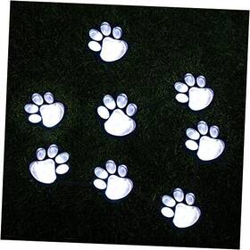 Sj-003 Wey 16.8ft Paw Print Solar Lights - Dog Cats Animal String Cool White
