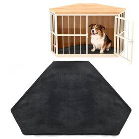Pad826 Wibeelee Corner Crate Dog Mat 42.5 X 23.8 Inch Double-sided Coral Fleece Pet Kennel