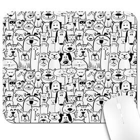 Vavy36619 Wknoon Cute Pet Group Of Dogs And Cats Animals Fun Happy Beings Cartoon Inspired Des