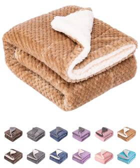 Wonder Miracle 789964518232 Dwmocha Fuzzy Dog Cat And Pet Blanket Warm Soft Plush Fleece Receiving F