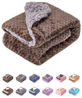 Wonder Miracle 789964518362 Dg-eagle Grey Plush Fleece Receiving Blanket For Dog Cat Couch Travel - Wa