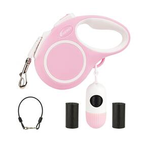 B0cdpx4kp9 Wrsomit Retractable Dog Leash With Chew Proof Cable And Poop Bag Dispenser 16ft
