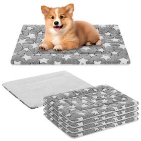 655736 Wutfuooo 1 4 Pcs Dog Bed Mat Crate Pad Reversible Machine Washable Star Pet Slee