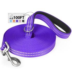 B0d9xs6byd Xiaz Long Dog Training Leash 10-100ft - Durable Nylon Padded Handle Reflective