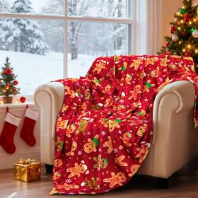 1e33f3afx02y12cwyfui Xspatroias Blanket-#1e33f3afx02y12cwyfui Christmas Throw Blanket 50x60 Inch Gingerbread Blankets Soft Lightw
