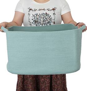 Xuanguo Fxdk0000 Large Rectangle Blankets Basket Living Room 22 Inch X17 X12 Woven Cotton