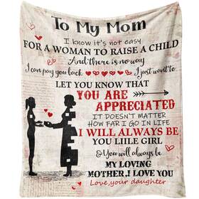 Yiyhuxf 114798236181 Blanket For Mom From Daughter Birthday Flannel Fleece Soft Warm Cozy Lo