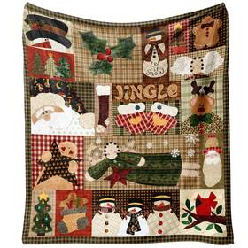 Yiyhuxf 114798240652 Christmas Throw Blanket For Couch 60x50 Plaid Winter Holiday Festival Cute Xm