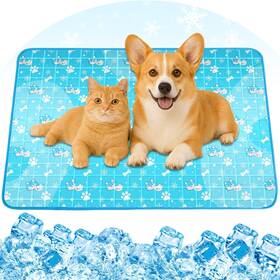 Yoheueoa 712746271933 Dog Cooling Mat Pet With Non-toxic Solid Gel Self-cooling Pad F